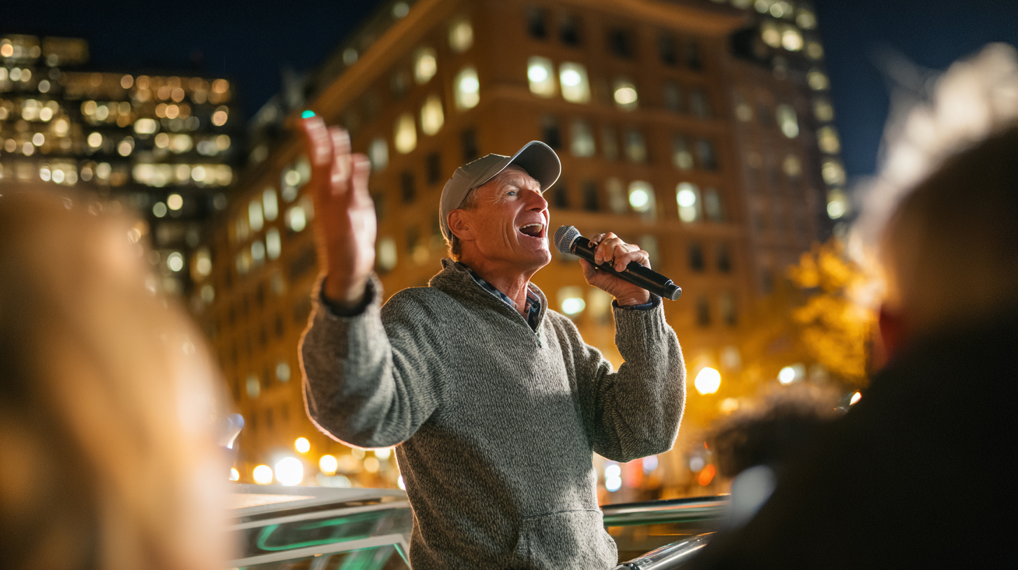 Miami skyline and Museum Park architecture seen from Biscayne Bay on a Miami architecture tour