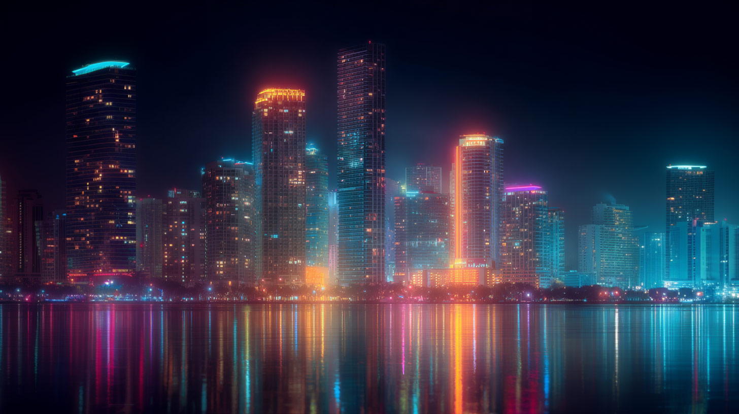 Miami is also great to see at night. .