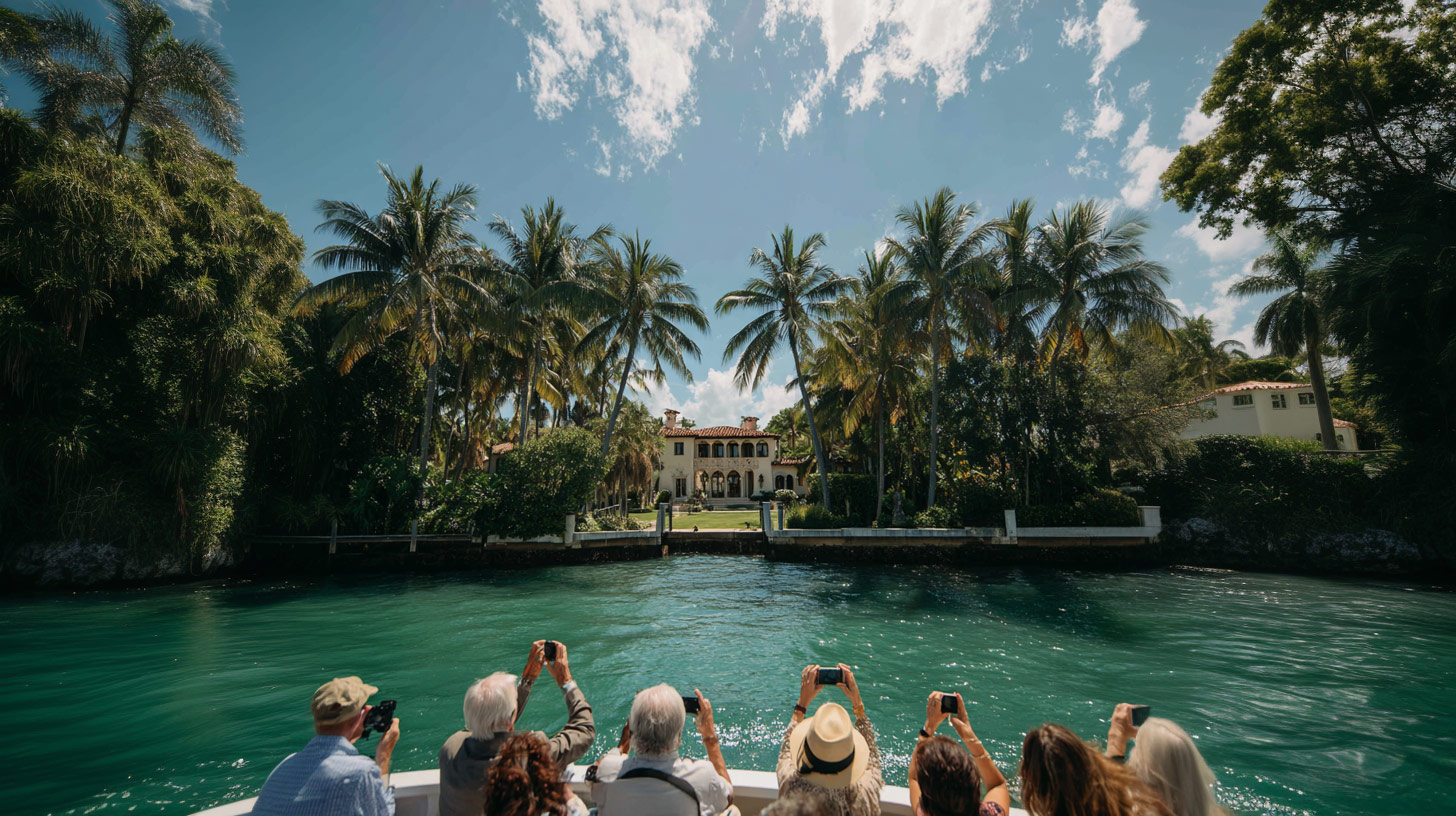 The bow of the boat is a great place to take photos of the home on Star Island. 